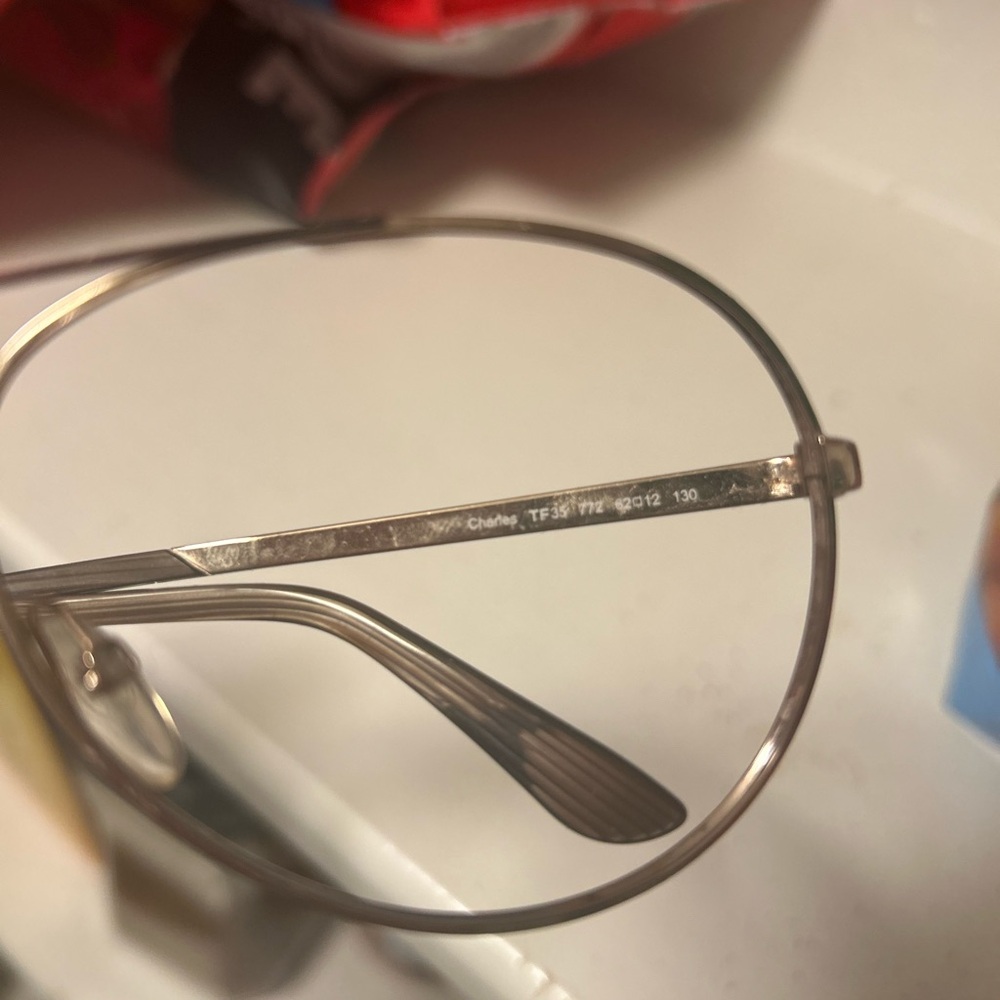 Tom Ford Silver Aviator Glasses -Frames Only - image 2